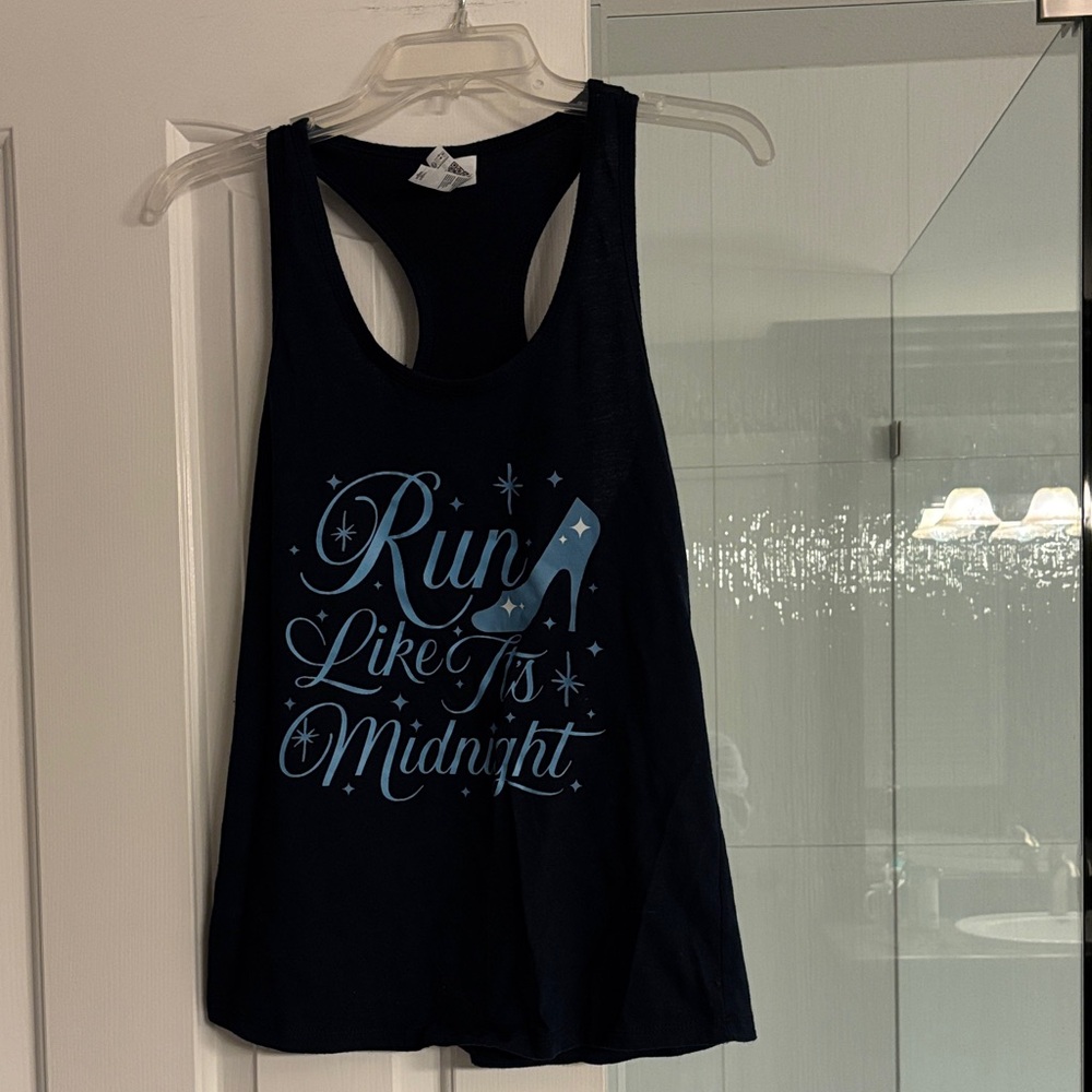 Elegant Midnight Blue Graphic Tank Top